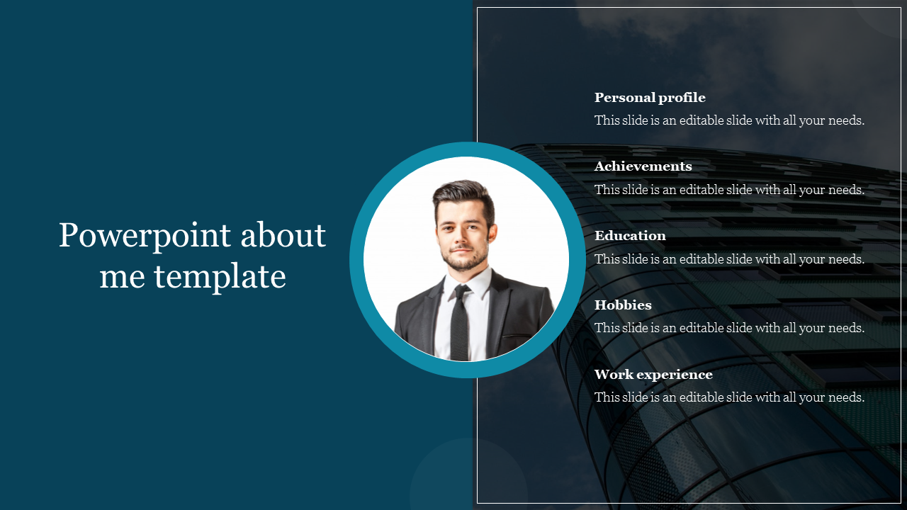 PowerPoint About Me Template for Business